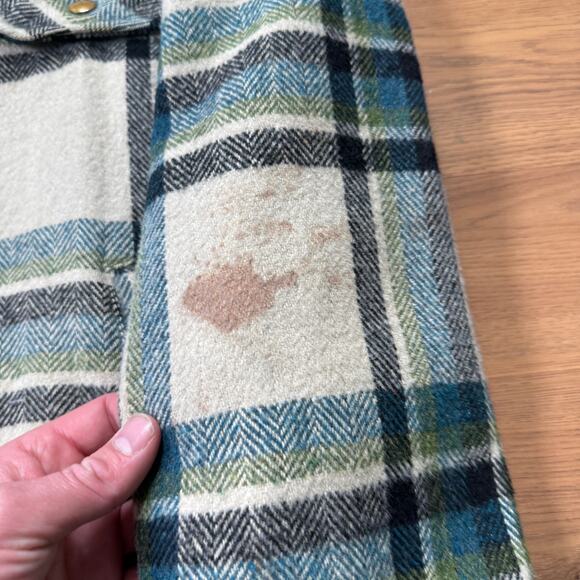 Men's Vintage 70's Matt Andrews Heavyweight Snap Wool Flannel Jacket Sz Medium - Picture 3 of 11